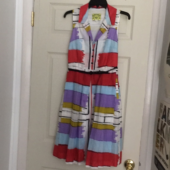 Abstract Paint Anthropologie Shirtdress by Floreat - Picture 2 of 7